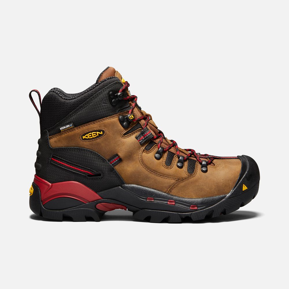 Botas de Trabajo Keen Mexico Marrom/Negros - Hombre Csa Hamilton Waterproof (Carbon-Fiber Toe) - QM3